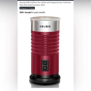 New in box never used. Keurig Red Milk Frother with Hot and Cold Options
